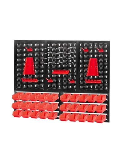 Настенный стеллаж для инструментов с крючками и органайзер для метизов ARNEZI R7201350