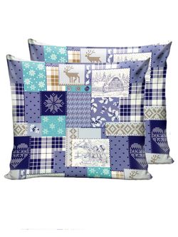 Наволочка комплект 2шт Сказка "Зимний пейзаж" 70х70 см, перкаль