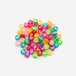 Бусины с буквами "Русский алфавит", 6,7мм, микс цветов, акрил