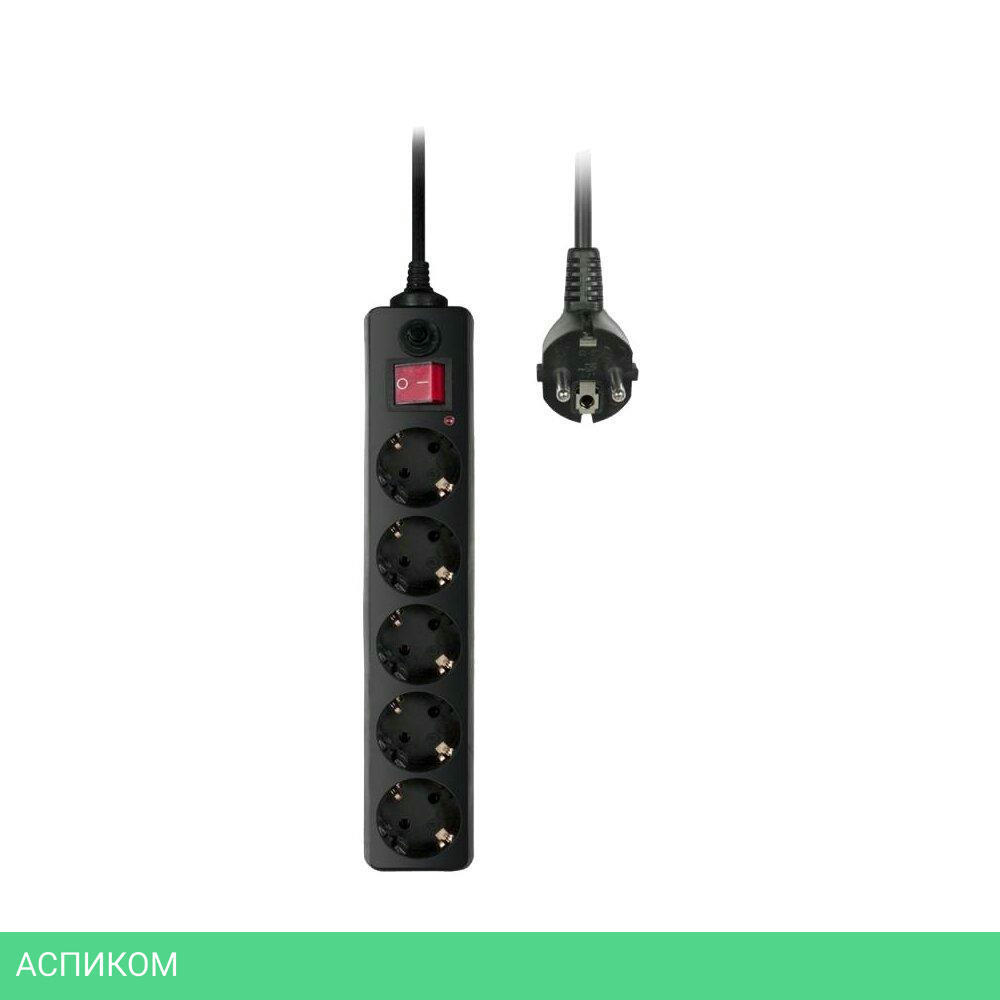 Сетевой фильтр Buro 500SH-5-B черный