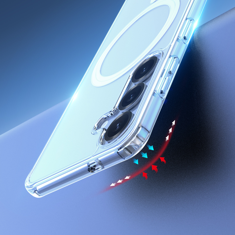 Усиленный прозрачный чехол с MagSafe от Dux Ducis для Samsung Galaxy S25+, серия Clin Mag Series Case