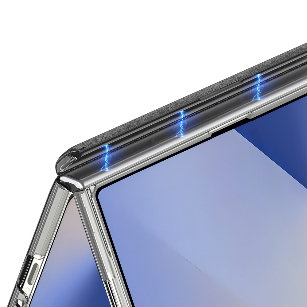 Чехол из искусственной кожи от Dux Ducis для Samsung Galaxy Z Fold 7, серия Stex Series Case