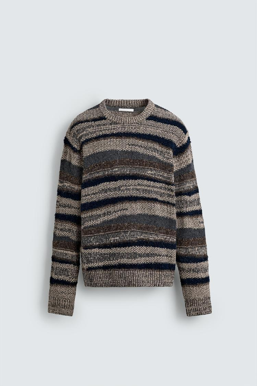 ZARA ЖАККАРДОВЫЙ СВИТЕР В ПОЛОСКУ, ПОЛОСКИ