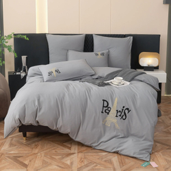Комплект постельного белья Mood of Paris на резинке MPR010, Евро, простыня 160x200