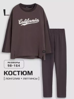 Спортивный костюм для девочки на весну с леггинсами