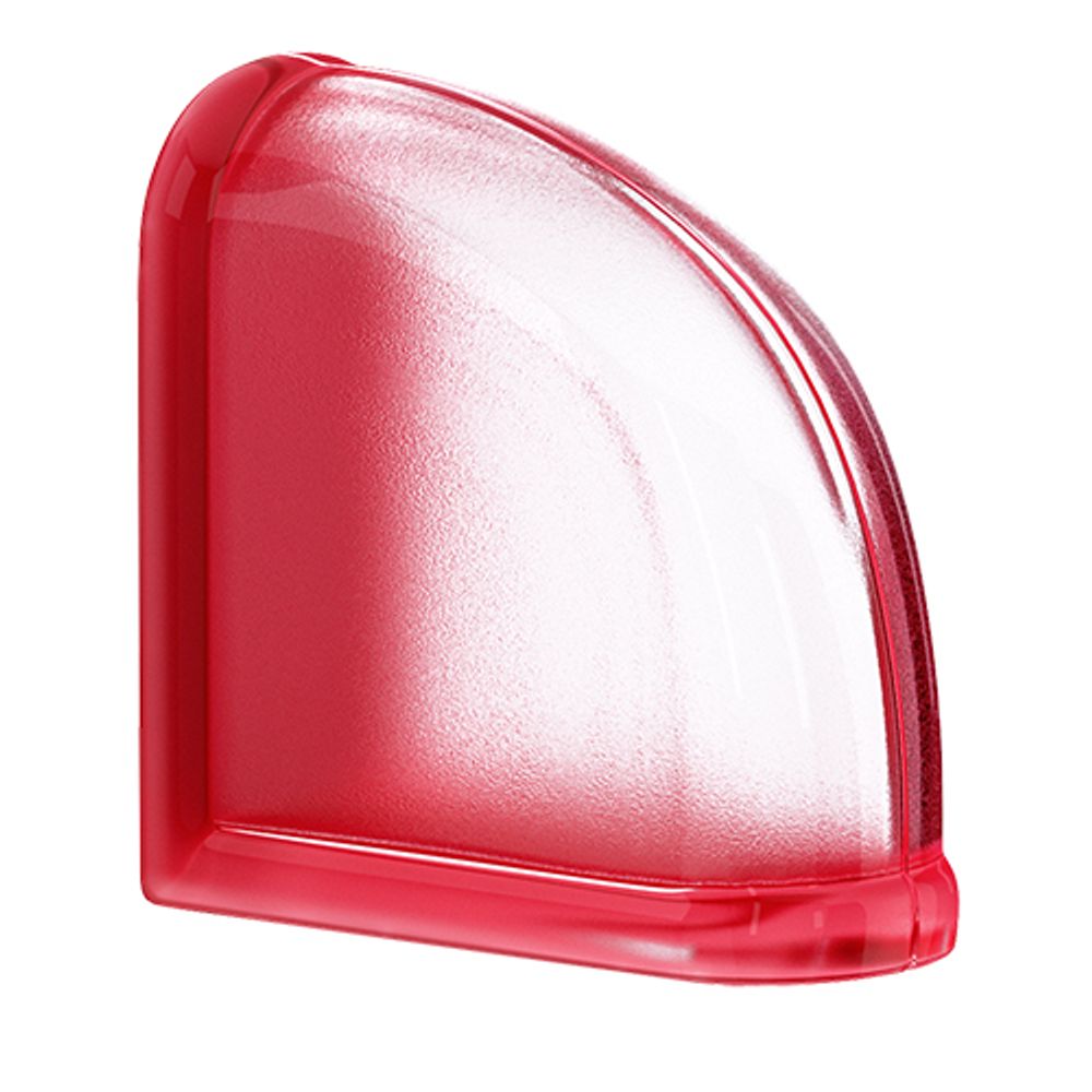 Купить завершающий стеклоблок красный Mini Classic 14.6x14.6x8 см
