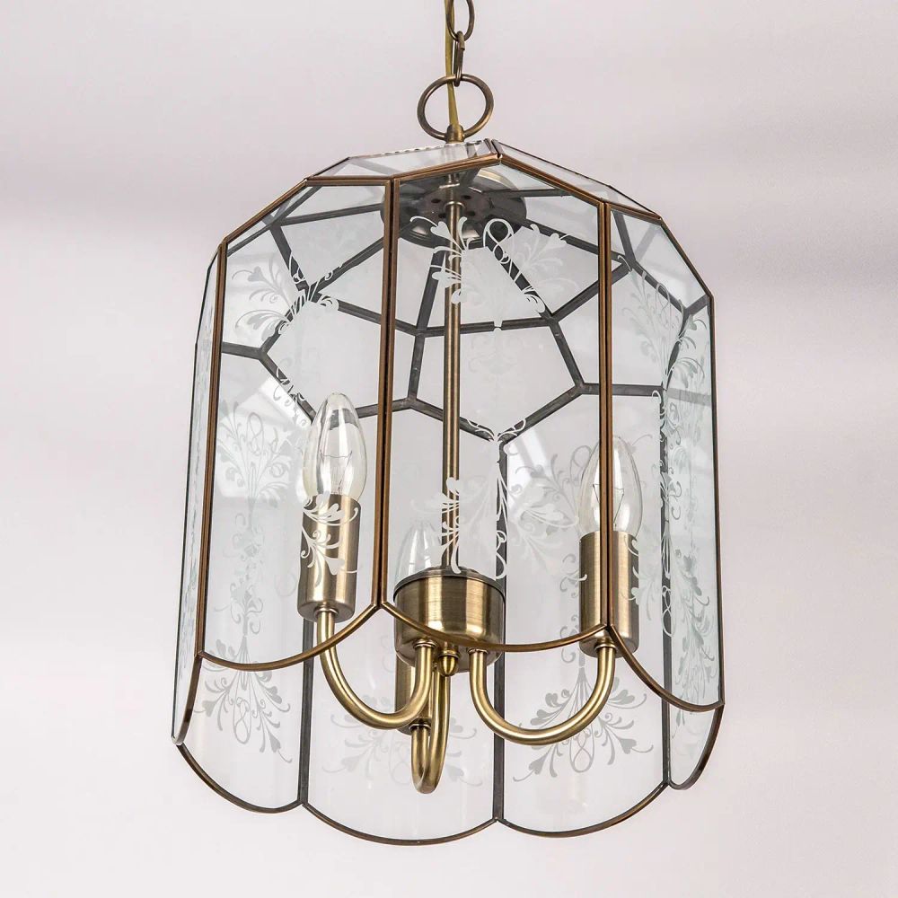 Citilux Витра-2 CL442230 Люстра подвесная витражная Бронза