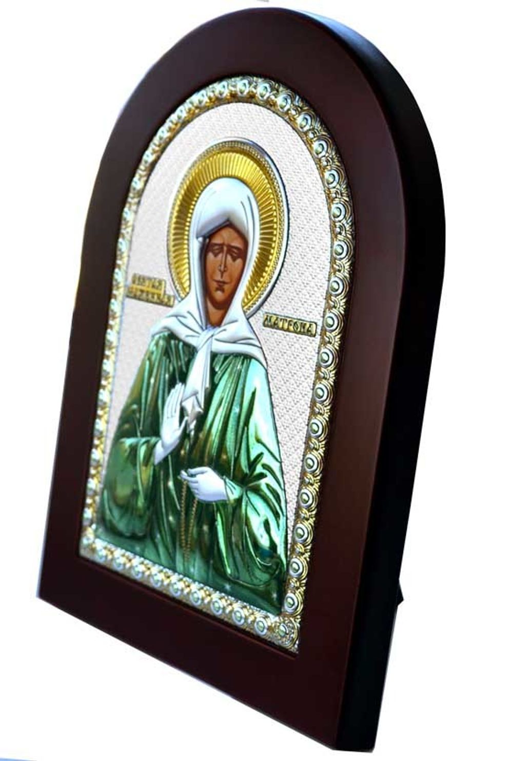 Матрона Московская Святая блаженная. Икона в серебряном окладе.