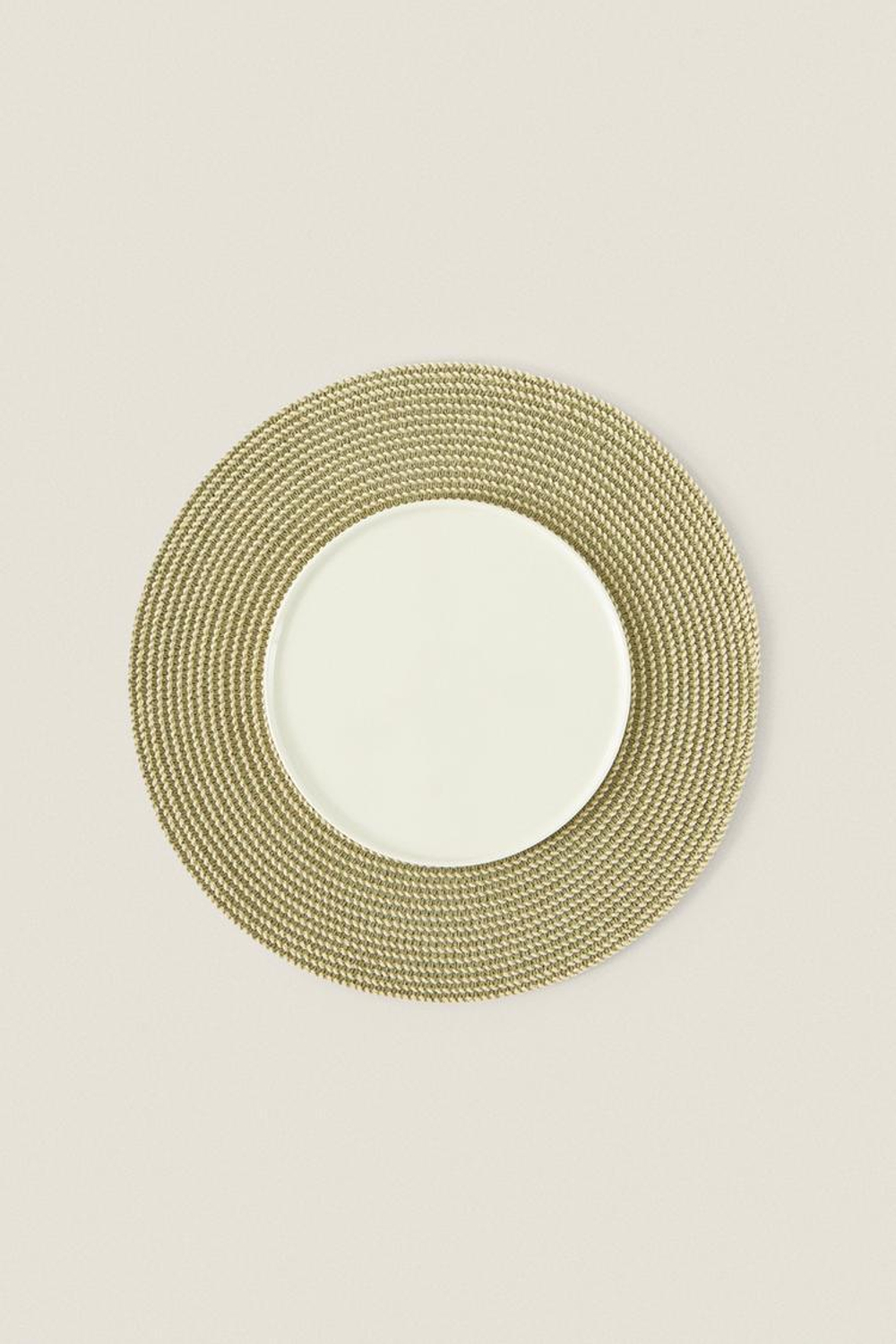 ZARA HOME БУМАЖНАЯ ПОДСТАВКА (УПАКОВКА ИЗ 2), ХАКИ