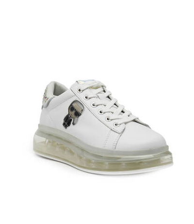 Кожаные кроссовки kushion jellikonic lo lace Karl Lagerfeld - белый(KL62633)
