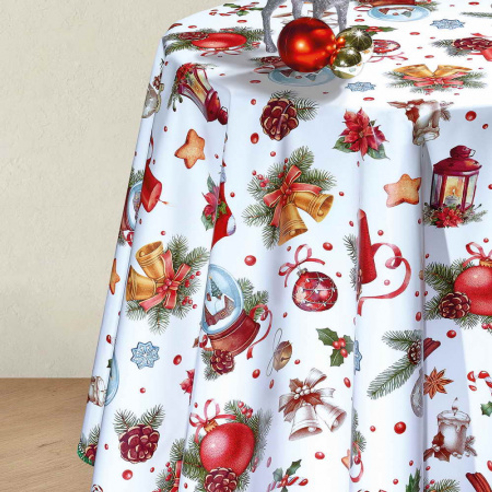 Клеенка столовая на нетк.основе Dekorama 018А НОВЫЙ ГОД 1,4*20м (20м/рул) DKM.01.18A