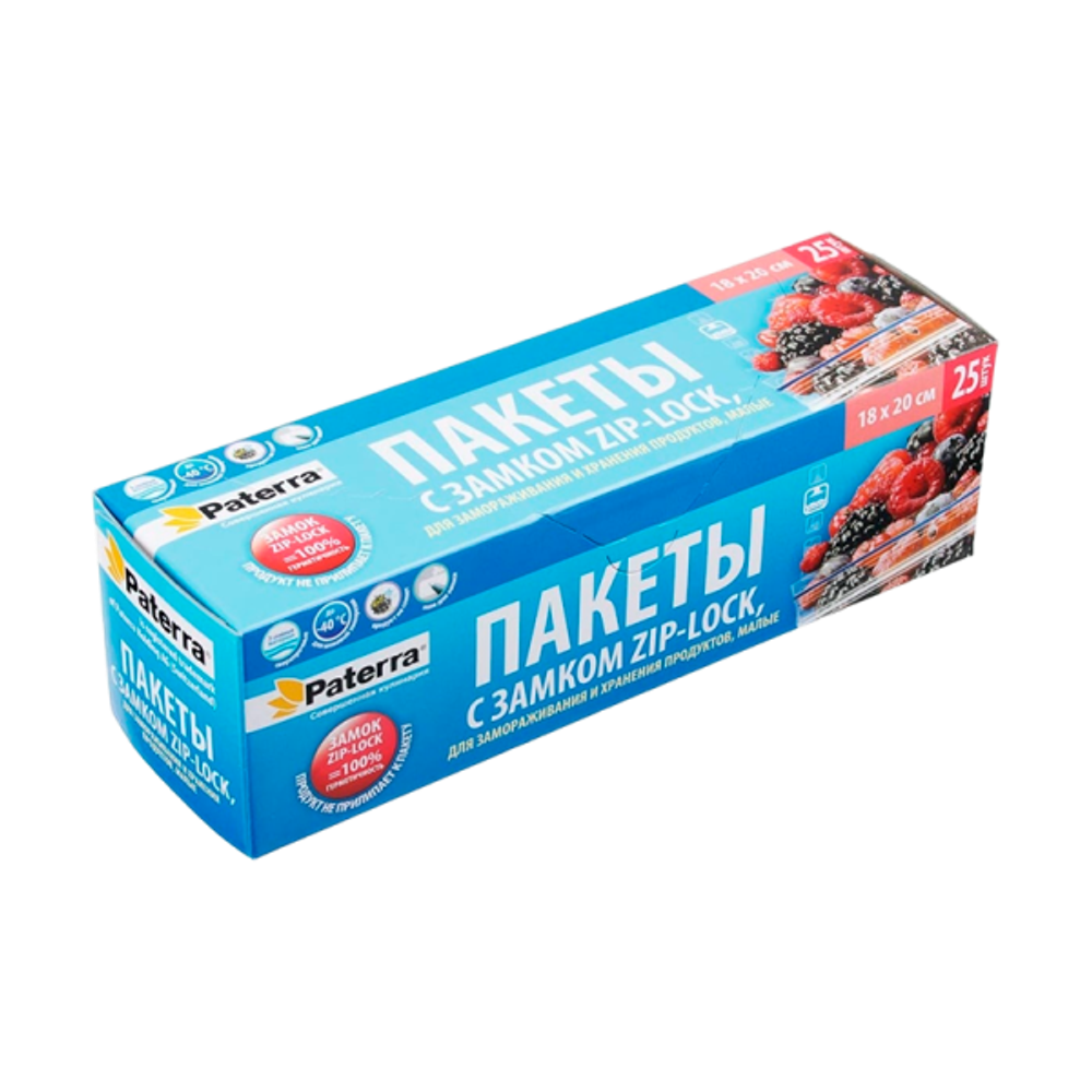 Пакеты для хранения с/з 1л PATERRA ZIP-LOCK 18/20