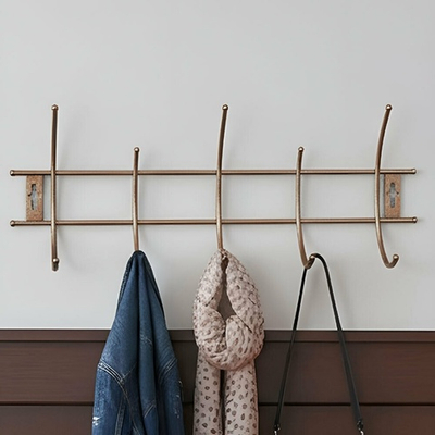 Вешалка настенная 5 крючков, бронза