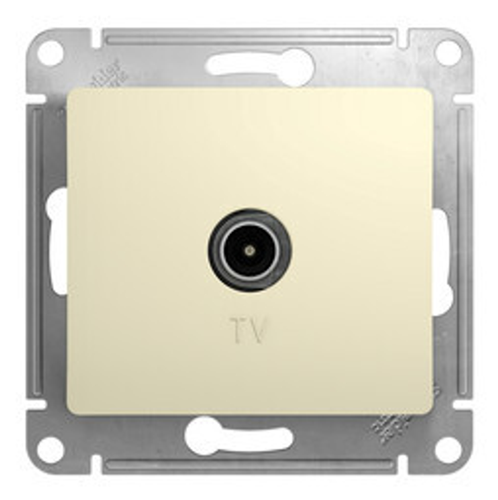 Розетка телевизионная оконечная TV 1-м СП Glossa 1дБ механизм беж. SE GSL000291
