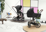 Коляска 3 в 1 Cybex Priam IV Rosegold complete и автокресло Cloud T i-Size Platinum White Plus Sepia Black
