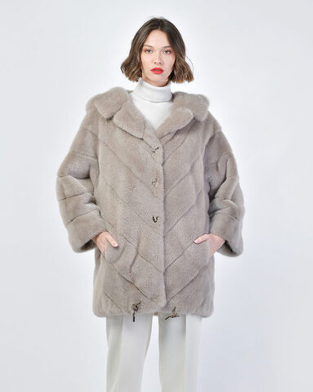 Шуба из меха норки