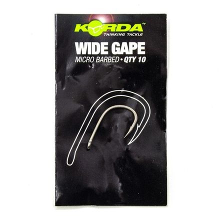 KORDA Крючок Wide Gape №8 с бородкой 10шт