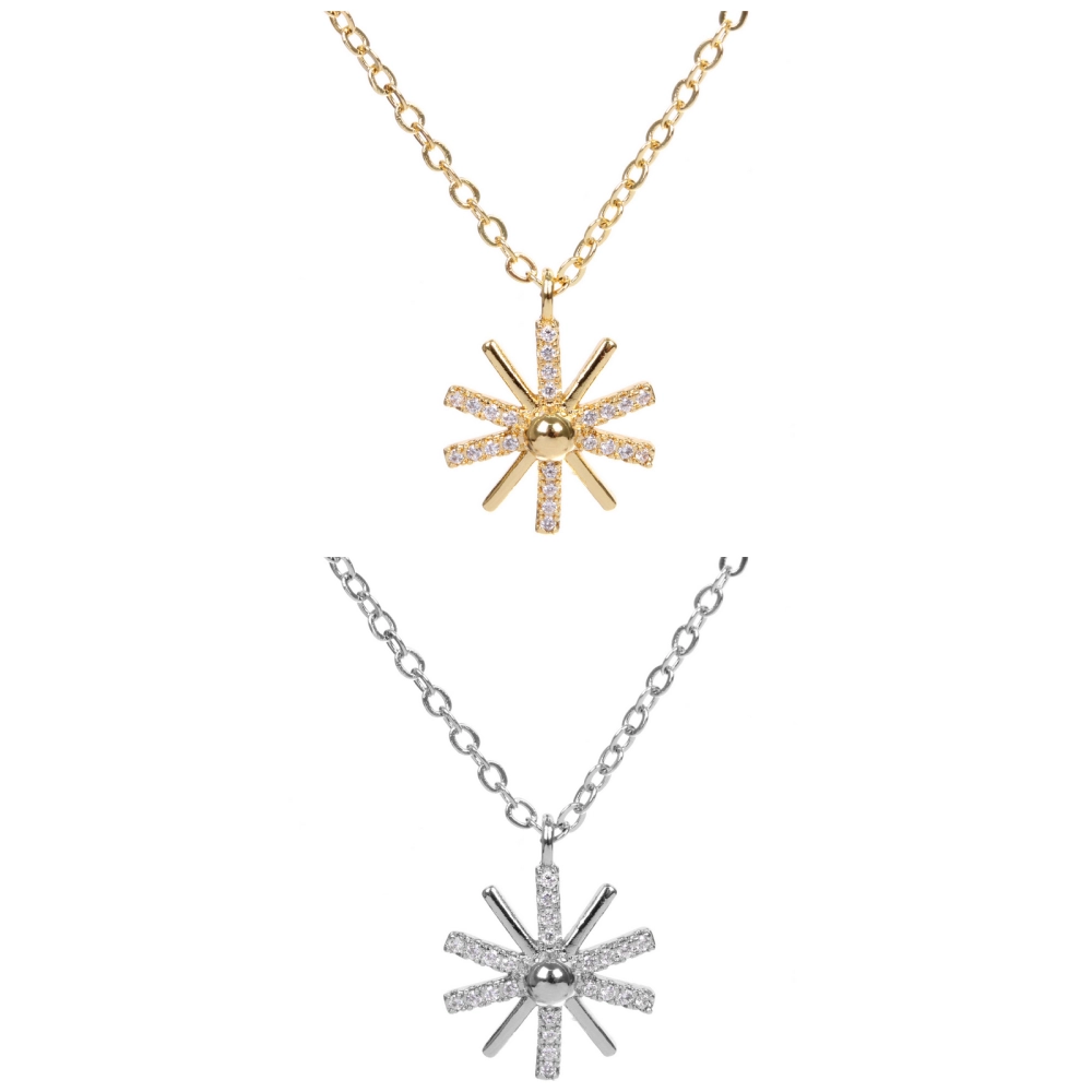 Подвеска из гиппоалергенного сплава со стразами «ЭЛЬЗА», цвет серебро и золото, d-20см/1,5см