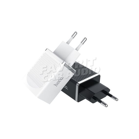 СЗУ 2USB HOCO C43A Vast 2400mAh пластик чёрный