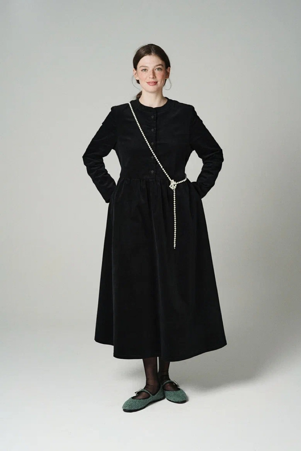 Платье оверсайз из вельвета, "Маска"