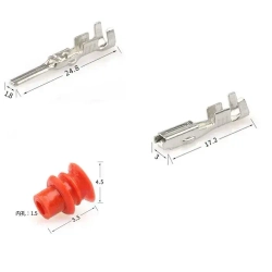 Разъем герметичный 6 pin (6 контактов), без проводов, 1 комплект, универсальный (мама + папа)