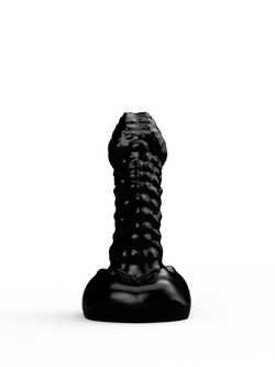Чёрный плаг-массажёр для простаты - 7,2 см.