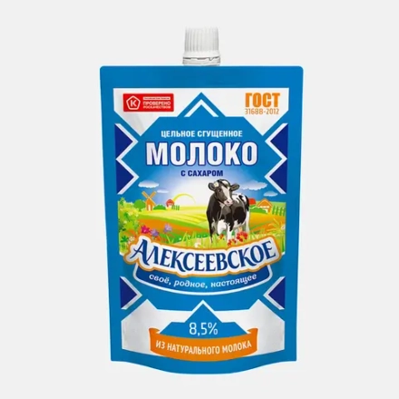 Сгущенное молоко Алексеевское цельное 8.5% 100г