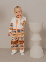 Вязаный комбинезон для новорожденных и малышей на молнии