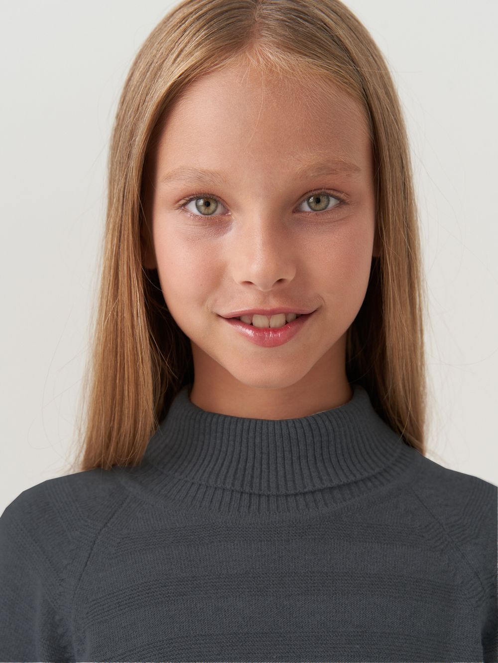 Водолазка в школу для девочки AT743  темно-серый