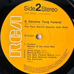 The Gary Burton Quartet With Orchestra / Carla Bley ‎– A Genuine Tong Funeral (Япония 1969г.)