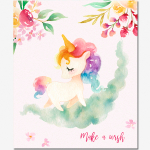 Тетрадь общая 48 листов на скрепке "Волшебные Единороги"