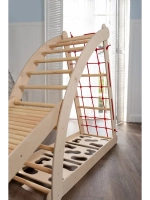 Детский спортивный комплекс 4в1, Пиклера, Скалодром, красный