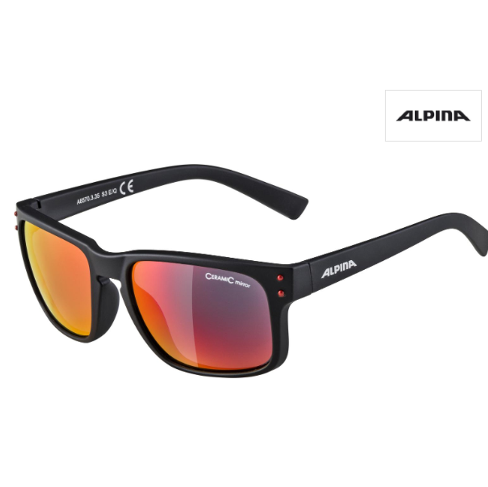 Очки ALPINA Kosmic Black Matt/Red Mirror кат. 3