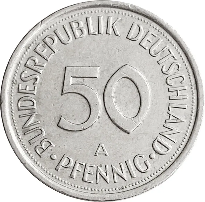 50 пфеннигов 1950-2001 Германия (ФРГ)