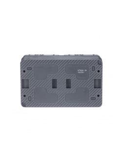 Розетка 2-м ОП AtlasDesign PROFI 16А IP54 заземл. защ. шторки антрацит SE ATN544026