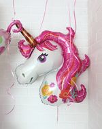 шар единорог голова розовый