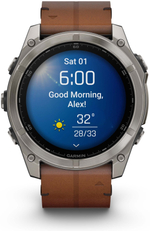 Смарт-часы Garmin Fenix 8 51 мм серебристый-коричневый