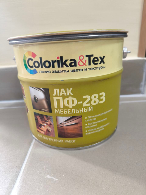 Лак мебельный ПФ-283 глянец 0,8л "COLORIKA&TEX"