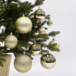 Набор пластиковых шаров 46шт ChristmasDeLuxe шампань