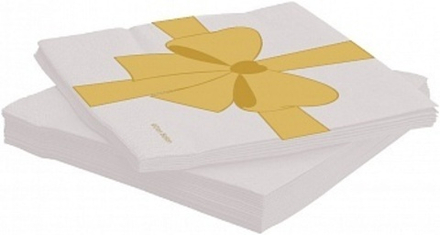 Салфетки Золотой бант Белый 33*33 см. 20 шт.