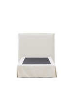 Кровать Jaira из белого шенилла со съемным чехлом для матраса 90x200