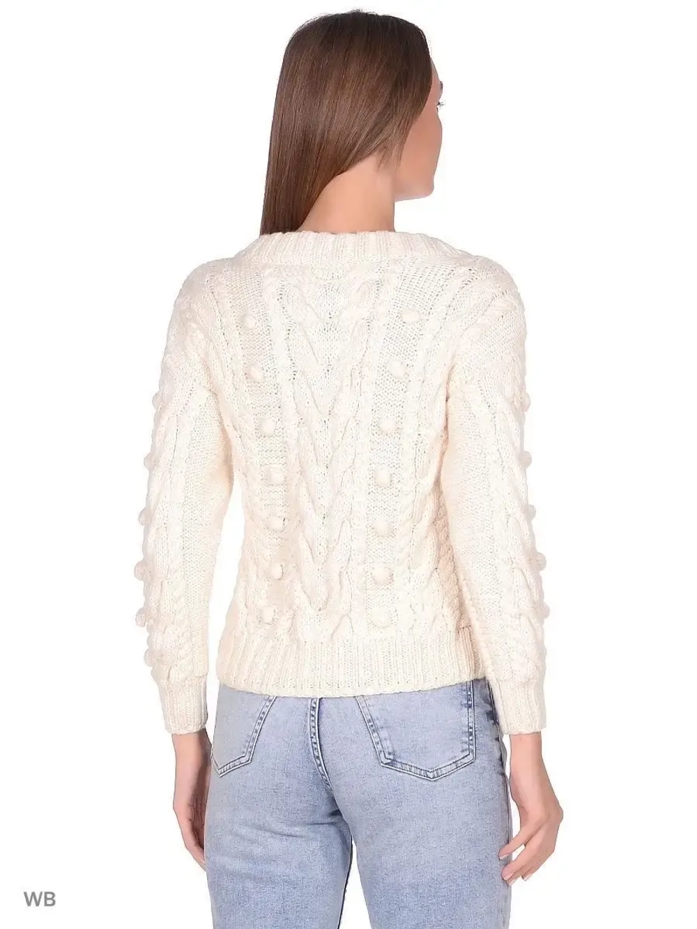 Женский свитер "Виноград" со спущенными плечами