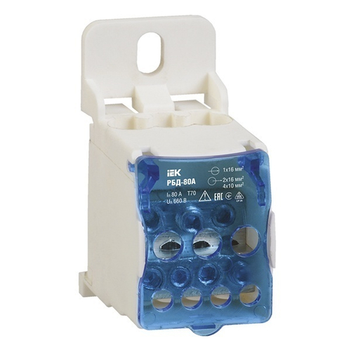 Распределительный блок РБД-80А 7 контактов 80А ИЭК RBD-80