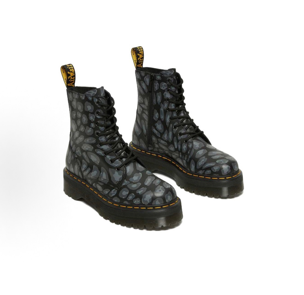 Ботинки Dr. Martens Jadon Leopard Print Platform Boots