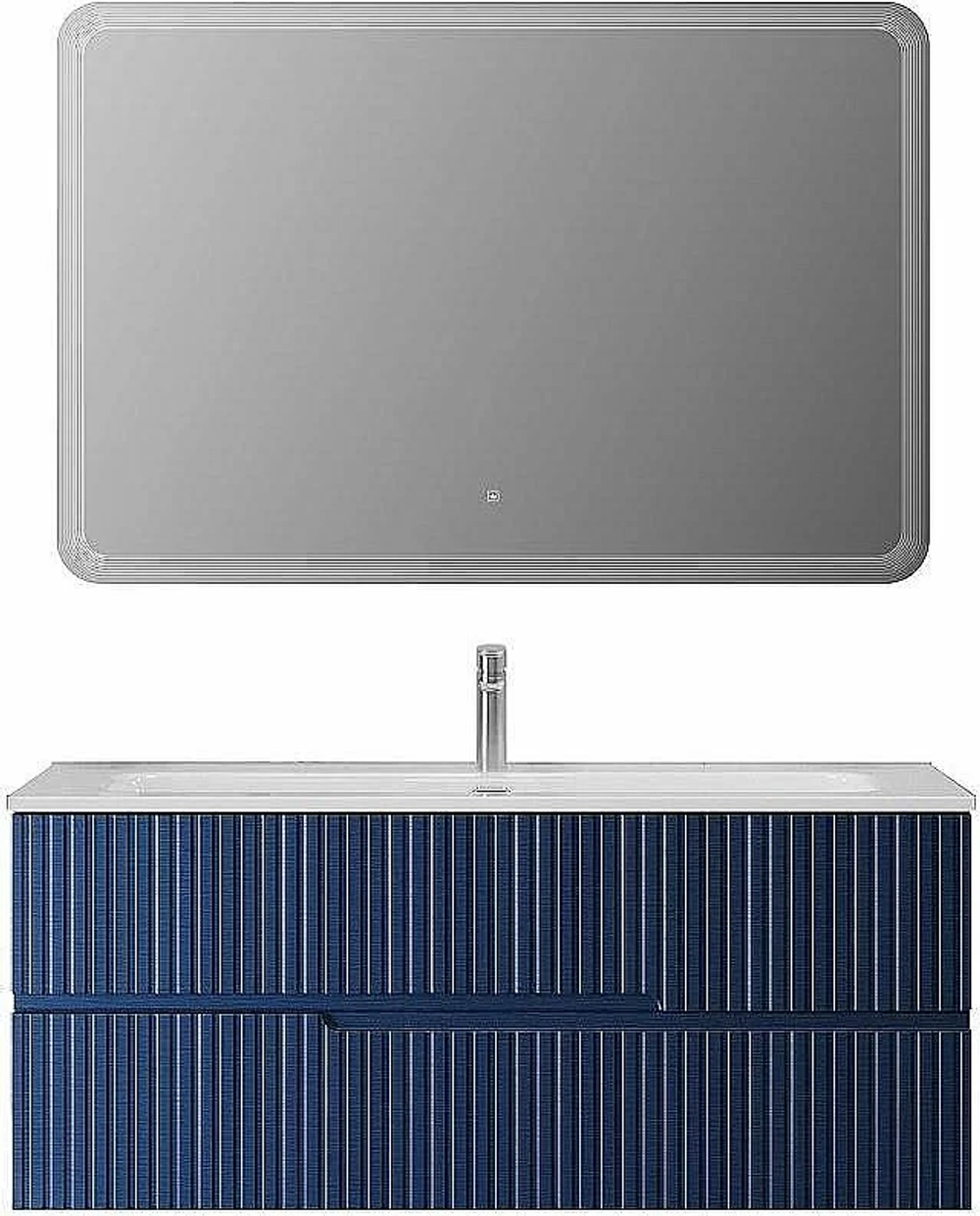 Тумба с раковиной Cezares DUET-N 120 DUET-N-1200-2C-SO-SPF-P сапфир