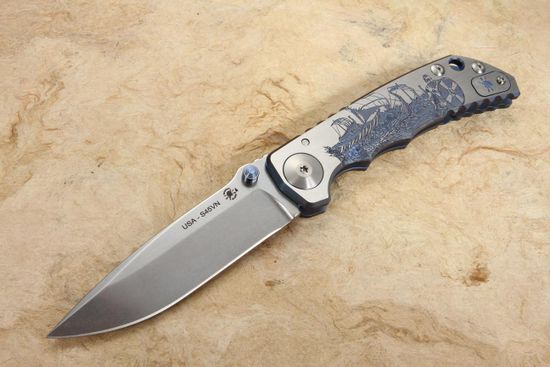 Нож Spartan Blades Harsey Long Boad, сталь S45VN, рукоять - титан, бронзовая гравировка