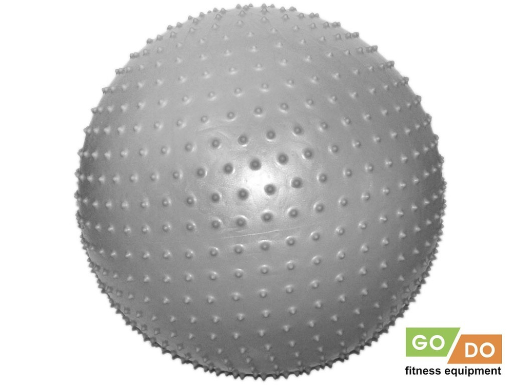 Мяч для фитнеса с массажными шипами d - 60 см GO DO :МА-60  (Серебро)