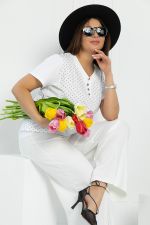 Блуза Ваниль (белая) Б12853-20М LT Collection