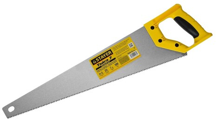 Ножовка универсальная (пила) "Тайга-7", Stayer 500 мм, закаленный зуб, рез вдоль и поперек волокон.