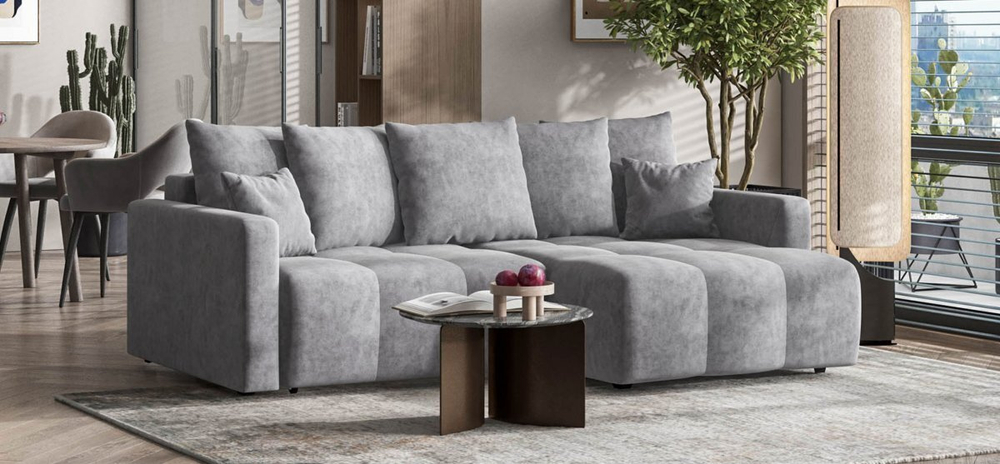 Угловой диван Босс Тренд Велюр Роял агат